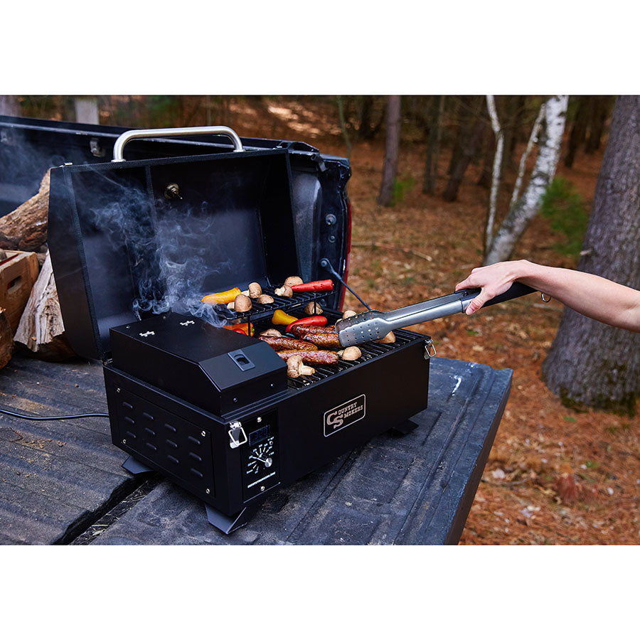 Portable Pellet Grill and Smoker Tabletop with Temperature Probe