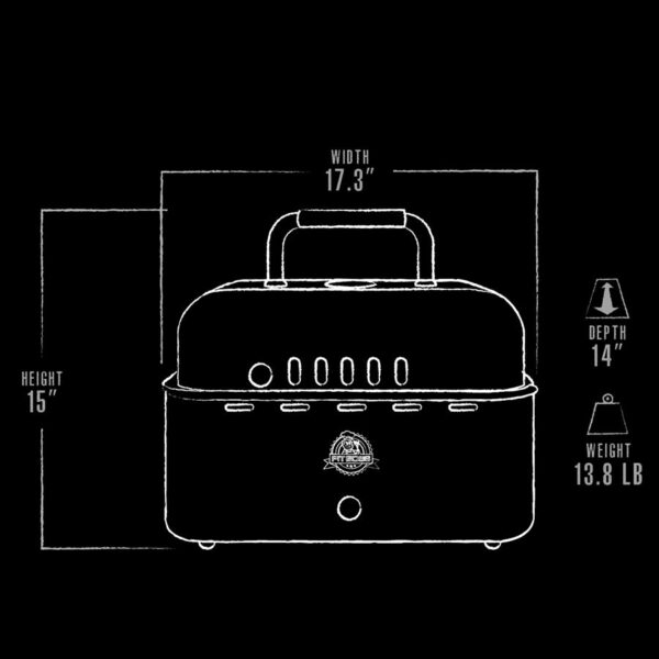 Pit Boss Portable Charcoal Grill - Grey - PBCSL200 - Image 5