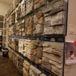 This image shows different brick and stone options that we can order for a fireplace