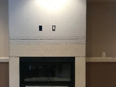 Electric Fireplace w/ Surround Construction