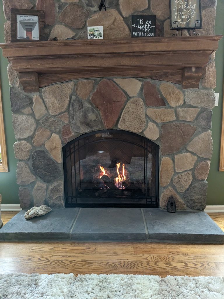 Rustic  Kozy Heat Alpha 36 Gas Fireplace in Romeo, Michigan